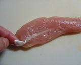 ☆　春竹の子と鶏ささみのロールフリット作り方1写真