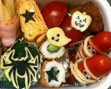 簡単キャラ弁＊スパイダーマンハロウィン風作り方5写真