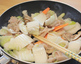 白菜と豚肉のとろみ炒め作り方4写真