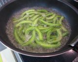 シャキシャキ♪四角豆の胡麻醤油麹和え作り方3写真