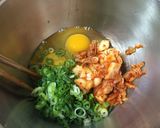 白菜キムチの厚焼き卵作り方1写真