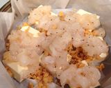貝柱と干しエビの白い麻婆豆腐作り方4写真