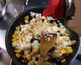サラミ＆オクラ、夏野菜の炒飯作り方10写真