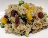 サラミ＆オクラ、夏野菜の炒飯作り方13写真