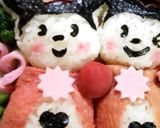 いなり寿司ミッキーミニ—ちゃん キャラ弁作り方7写真