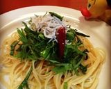しらすと水菜のペペロンチーノ♪作り方8写真