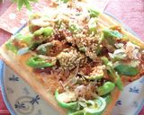 しし唐と醤油麹の胡麻風味トースト作り方5写真
