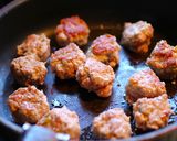 肉団子と青梗菜のオイスターあんかけ作り方3写真