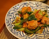 肉団子と青梗菜のオイスターあんかけ作り方7写真
