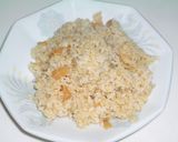 炒飯、秋刀魚蒲焼載せ作り方3写真