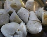 秋の贈り物！いかと里芋と油揚げの煮物作り方3写真