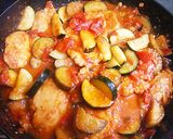 フライパンひとつ鶏肉のフレッシュトマト煮作り方10写真