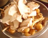 栗とキノコの炊き込みおこわ作り方3写真