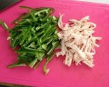 ピーマンとムネ肉の塩昆布和え作り方1写真