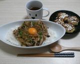 秋の豚たまきのこ丼♡作り方6写真