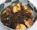サツマイモときざみ昆布煮作り方6写真