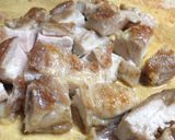 パンとチーズ、鶏の炙り皿作り方1写真