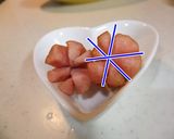 ✿ウィンナーお花に枝豆さしちゃった✿作り方1写真