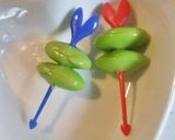 ✿ウィンナーお花に枝豆さしちゃった✿作り方2写真