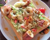 キャベツ×ちくわのソース味トースト作り方6写真