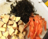 昆布とさつまいもの炊き込み御飯作り方1写真