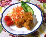 鳥の唐揚げはちみつレモンバターソース作り方11写真