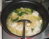 [簡単]鶏野菜鍋の締め！ポン酢雑炊作り方1写真