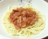 簡単ベーコンと玉ねぎのトマトソースパスタ作り方5写真
