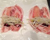 簡単 梅肉ともやしの肉巻き作り方3写真