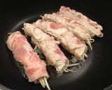 簡単 梅肉ともやしの肉巻き作り方4写真