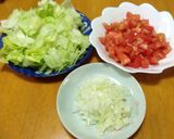 ハヤシライスの素で簡単タコライス♪作り方1写真