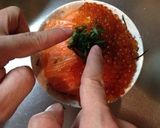 イクラとサーモンの親子丼作り方9写真