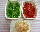さきイカ入り✿もやピー炒め作り方1写真