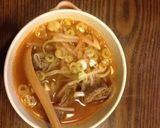 あつあつすじ肉のカルビ風スープ作り方4写真