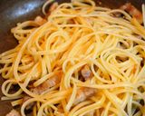 【本格】厚切り豚バラ肉で濃厚カルボナーラ作り方5写真