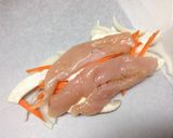 ささみ・野菜のマヨソース・レンジ包み蒸し作り方3写真