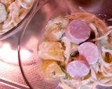 黄桃缶いりの、スパゲッティサラダ作り方4写真