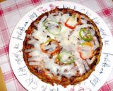 簡単！ハッシュドポテトdeハンバーグピザ作り方14写真