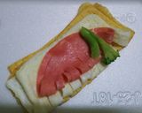 薄焼き卵＆ハムの３色のバラ作り方4写真