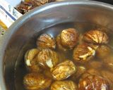 栗と鶏の煮物作り方1写真