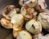 栗と鶏の煮物作り方2写真