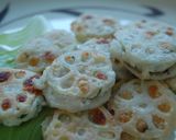 五戸水産イカそぼろでレンコンのはさみ焼き作り方6写真