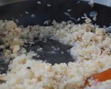 イカそぼろときのこのチーズリゾット作り方7写真