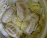 土鍋で残った餃子入り味噌汁作り方3写真