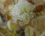 土鍋で残った餃子入り味噌汁作り方8写真