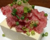 ニンニクが決め手！簡単一品♪ネギトロ冷奴作り方3写真