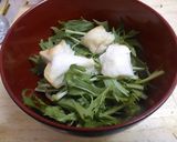 麩と水菜の味噌汁作り方2写真