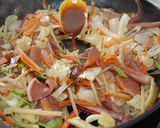 一夜干しイカ（味噌）と野菜の中華味噌炒め作り方6写真