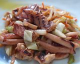 一夜干しイカ（味噌）と野菜の中華味噌炒め作り方8写真