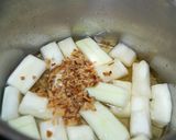 夕顔のイカそぼろあんかけ作り方3写真